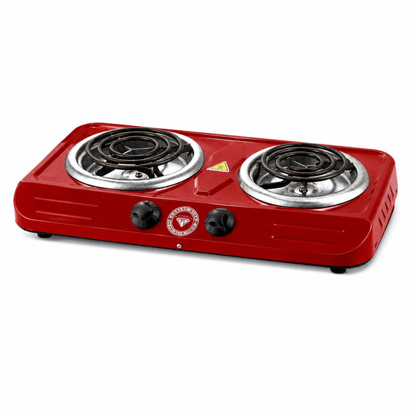 Diamond Double Spiral Hotplate red 2-plate electric cooker