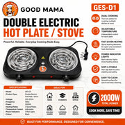 Good Mama GES-D1 2000W Double Electric Hot Plate
