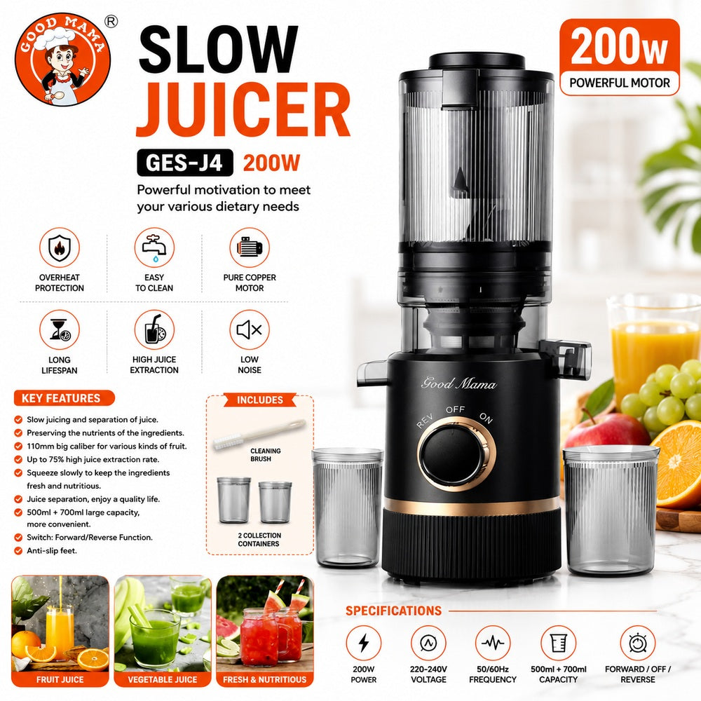 Good Mama GES-J4 200W Electric Slow Juicer