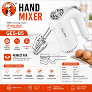 Good Mama GES-B5 150W Hand Mixer with Beaters & Dough Hooks