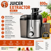 Good Mama GES-J1 Silver Juicer Extractor - 800W