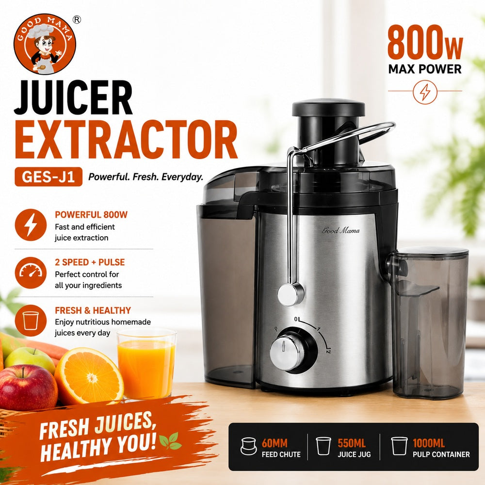 Good Mama GES-J1 Silver Juicer Extractor - 800W