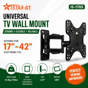 iStar-ST IS-1705 Full-Motion TV Wall Mount 17–42 Inch
