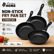 Condere Home MLH-256312 3-Piece Non-Stick Fry Pan Set