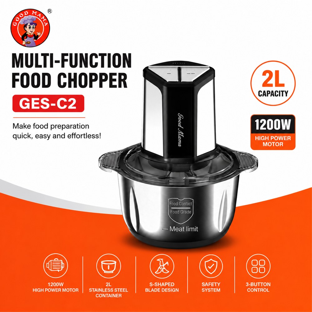 Good Mama GES-C2 2L Multi-Function Food Chopper