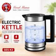 Good Mama GES-K3 1.8L Glass Electric Kettle - 1500W