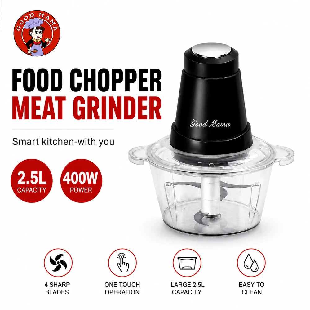 Good Mama GES-C1 2.5L Food Chopper & Meat Grinder