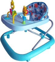 Blue Baby Walker with Activity Tray & Padded Seat