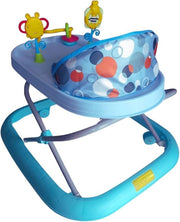 Blue Baby Walker with Activity Tray & Padded Seat
